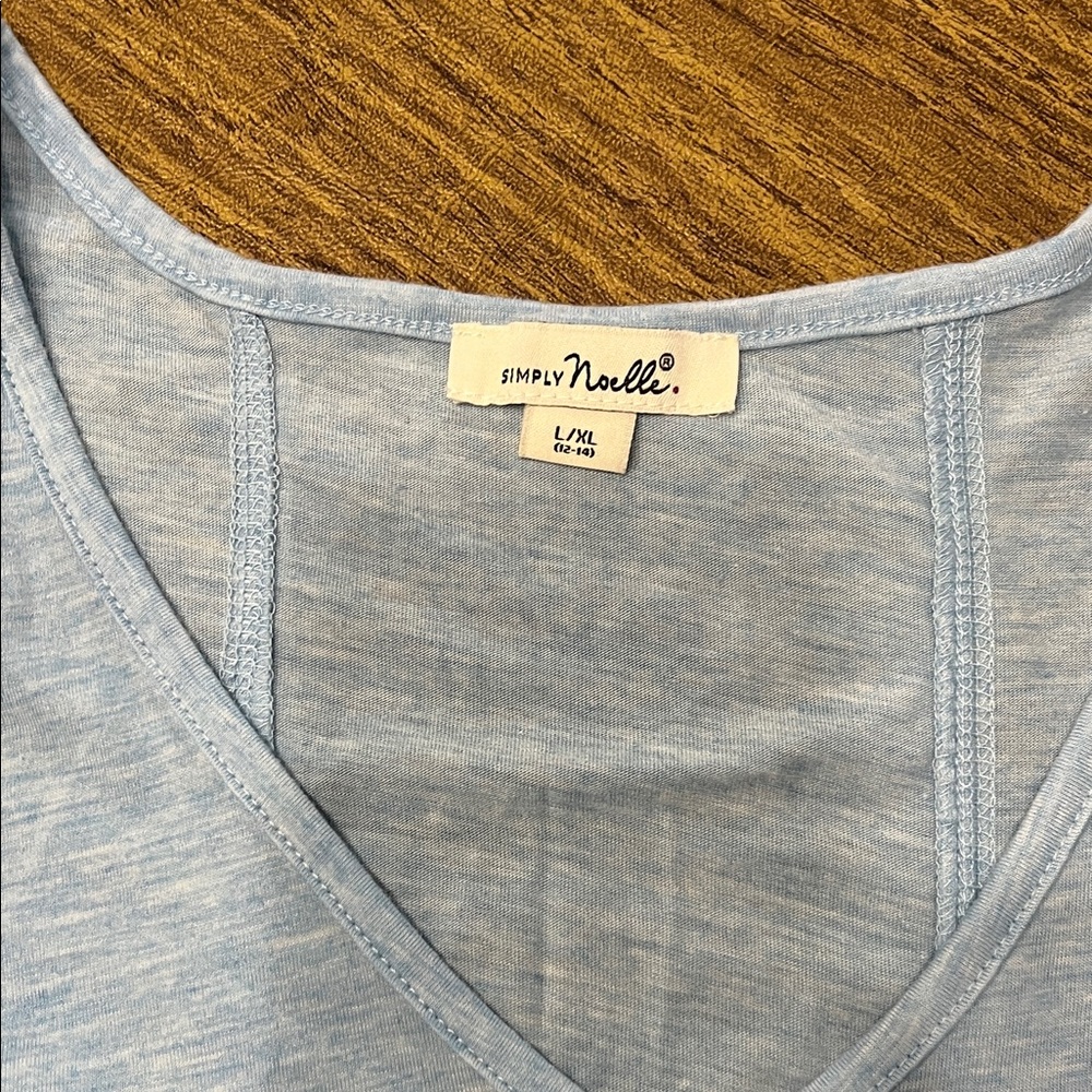 3/$10 Simply Noelle Sky Blue Tank Top - Picture 2 of 3